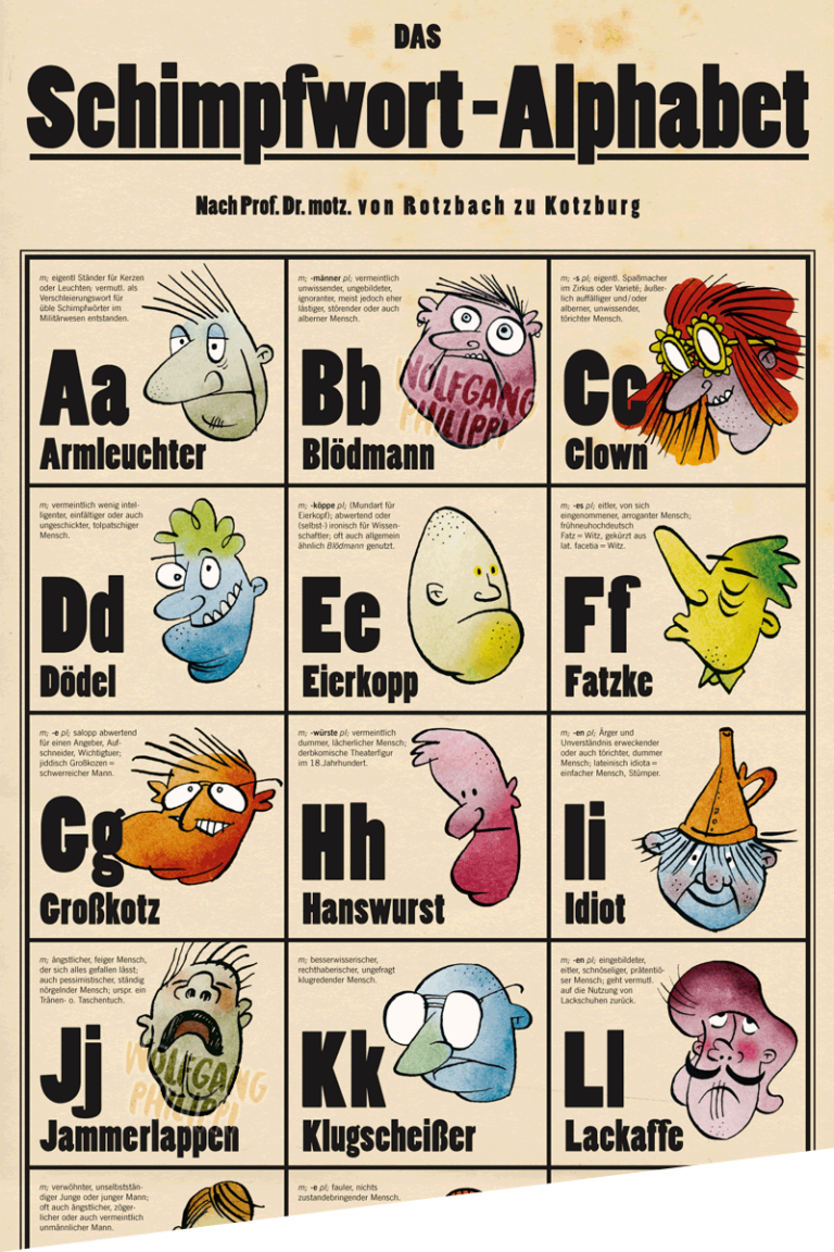 Schimpfwort Alphabet Wolfgang Philippi