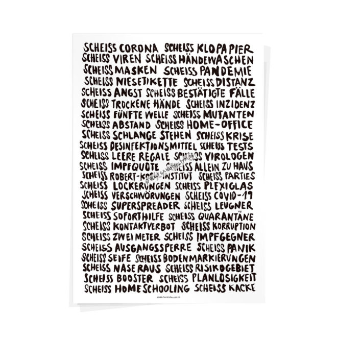 Wolfgang Philippi Scheiss Corona Plakat