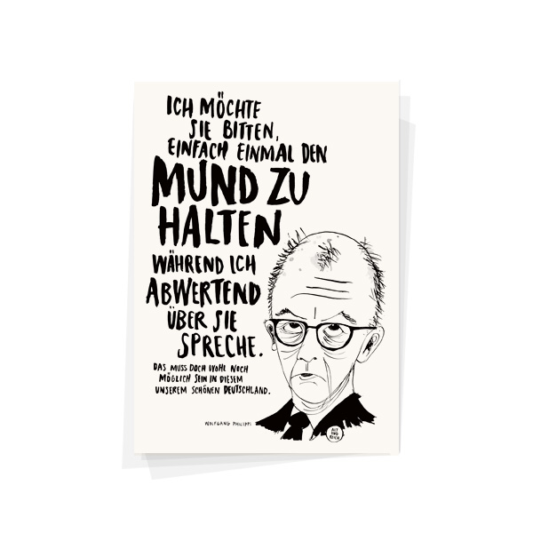 Merz Mund Halten Karte Wolfgang Philippi